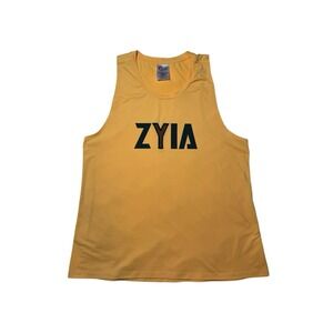 Zyia Active Women's Bengal Tank top Size Large black Logo Muscle Gym Tank Top
